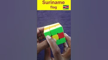 Suriname flag on Rubik