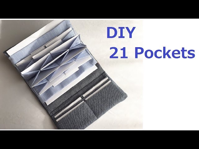 DIYじゃばら 財布 カードケース 縫い方 21Pockets Wallet purse