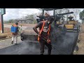 Road construction 2021 asphalt paving sri lanka  at bad weather