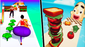 TWERK RUN 3D VS SANDWITCH RUNNER - GAMEPLAY WALKTHROUGH ALL LEVELS SPEEDRUN