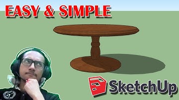 Simple 3D Sketchup Simple Round Table