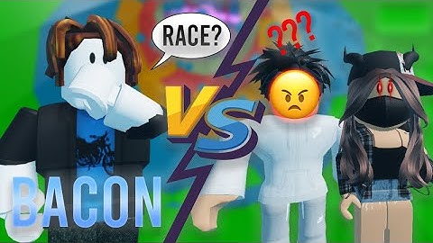 Racing RANDOM People In Tower of Hell as a BACON HAIR | Tower Of Hell