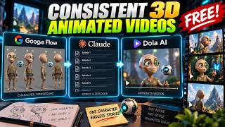 Dola AI + Google Flow: How to Create 100% Consistent 3D AI Animated Series (Full Tutorial)