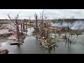 Reelfoot Lake  Tiptonville, Tn Tornado Damage- drone- December tornado outbreak 2021