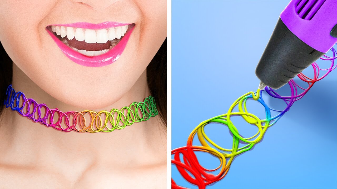 ⁣3D PEN vs HOT GLUE CRAFTS || Smart DIY Jewelry Ideas & Hacks For Parents