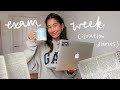 a pretty chill exam week vlog | study with me & cutting my hair