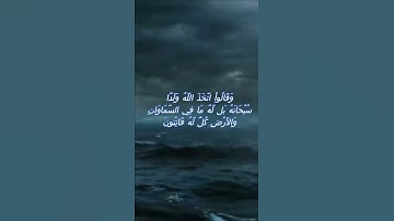 سورة البقرة اية 116 - مع صوت البحر بصوت جميل - وَقَالُواْ اتَّخَذَ اللَّهُ وَلَدًا