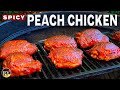 SPICY PEACH CHICKEN Smoked On The Weber Kettle