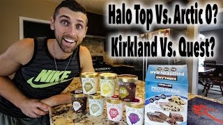 Official Halo Top \& Kirkland Protein Bar Taste Test Review