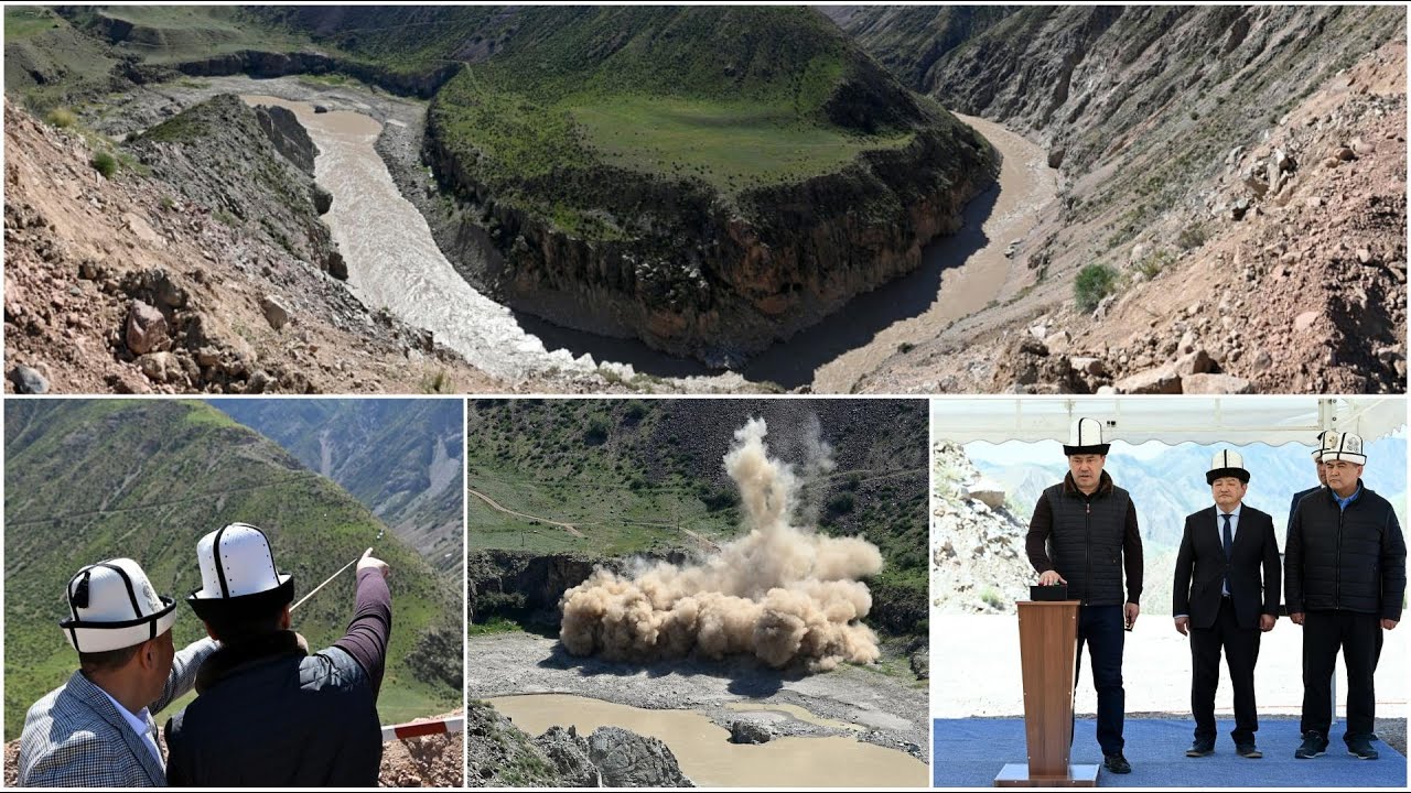 Садыр Жапаров Камбар-Ата ГЭС-1 курулушунун башталышына старт берип ЖАРДЫРУУ ишин БАШТАП берген ВИДЕО