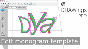 DRAWings PRO Monogram Mastery: Edit and Customize Templates for Unique Embroidery Designs