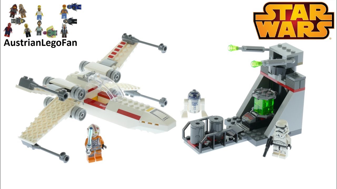 Star X-Wing Starfighter Trench Run Lego 75235 Speed Build - YouTube