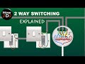 2 WAY SWITCHING EXPLAINED How to wire 2 way switches together Wiring light switch to ceiling rose