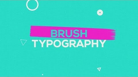 After Effects Template: Brush Typography Promo