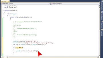 C# Console Karar Kontrol Deyimleri Ders1