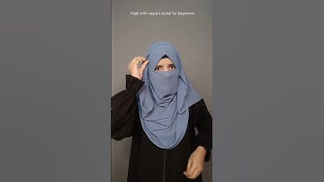 easy Hijab with niqab tutorial for beginners #hijabstyle #hijabtutorial