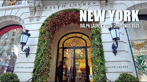 Ralph Lauren Christmas 2025 [4K] NEW YORK CITY Store Walking Tour, Beautiful Warm Christmas Mood🎅🎄🎁