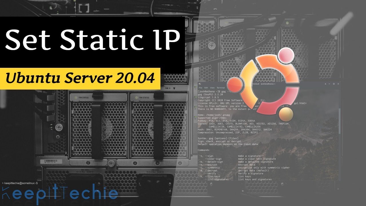 How To Set Static Ip In Ubuntu Server Youtube