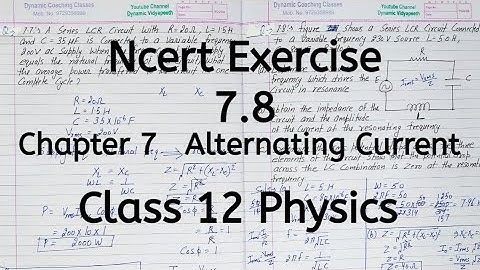 Ncert Exercise 7.8 | Chapter 7 | Alternating Current | Class 12 Physics