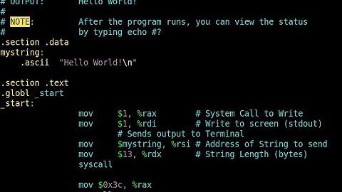 Hello World in ASSEMBLY