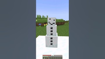 Minecraft Snowman Build Hack #shorts