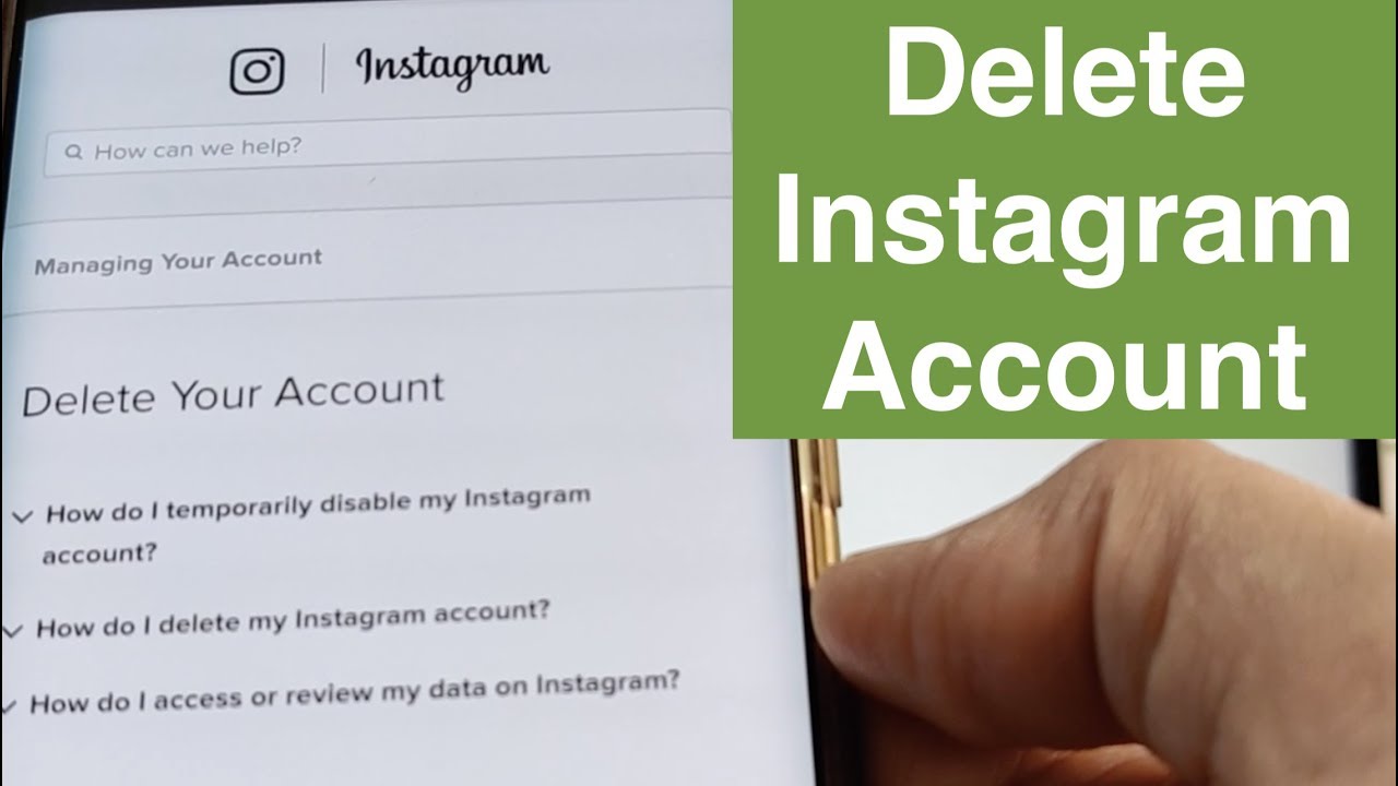 How To Delete Instagram Account- Hindi Video | इंस्टाग्राम अकाउंट कैसे