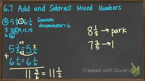 Mrs. Curran 5th Grade Go Math 6.7 Add and Subtract Mixed Numbers