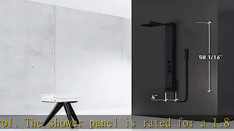 VIGO Bowery Matte Black Full-Body Shower System | Shower Panel System with Rain Shower, Massage Jet