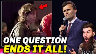 One Simple Question By Charlie Kirk SHUTS DOWN Confused College Feminist