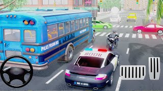 US Police Prison Transport Bus Simulator Games 2021 - Gameplay Walkthrough Part 1 (Android, iOS) screenshot 5