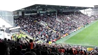 Fulham v Blackpool Blackpool fans singing "This is the best trip.."