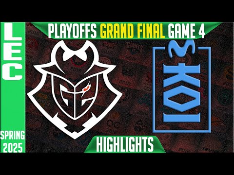 G2 vs MKOI Highlights Game 4 | GRAND FINALS LEC Playoffs 2025 | G2 Esports vs Movistar KOI G4