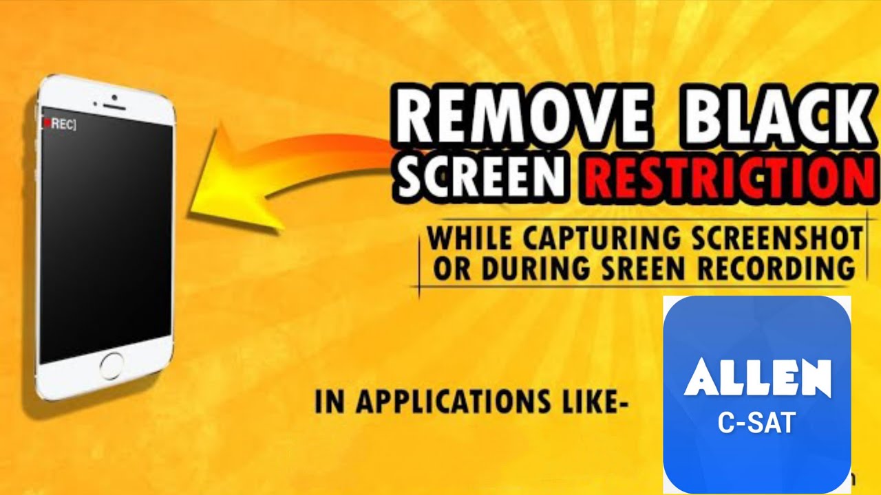 Remove Black Screen Restriction of Screenshot or Screen Recording for