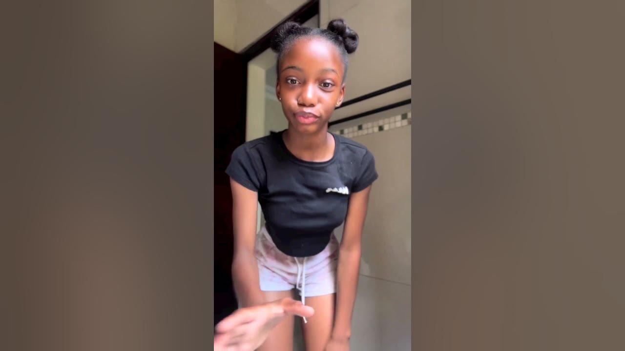 Young girl showing how to twerk