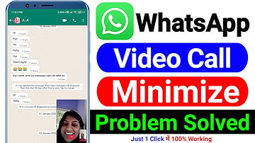 WhatsApp video call Minimaize Problem Solved || pip mode in Whatsapp Problem Fix