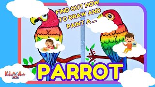 How To Draw And Paint A Parrot Fun Easy Simple