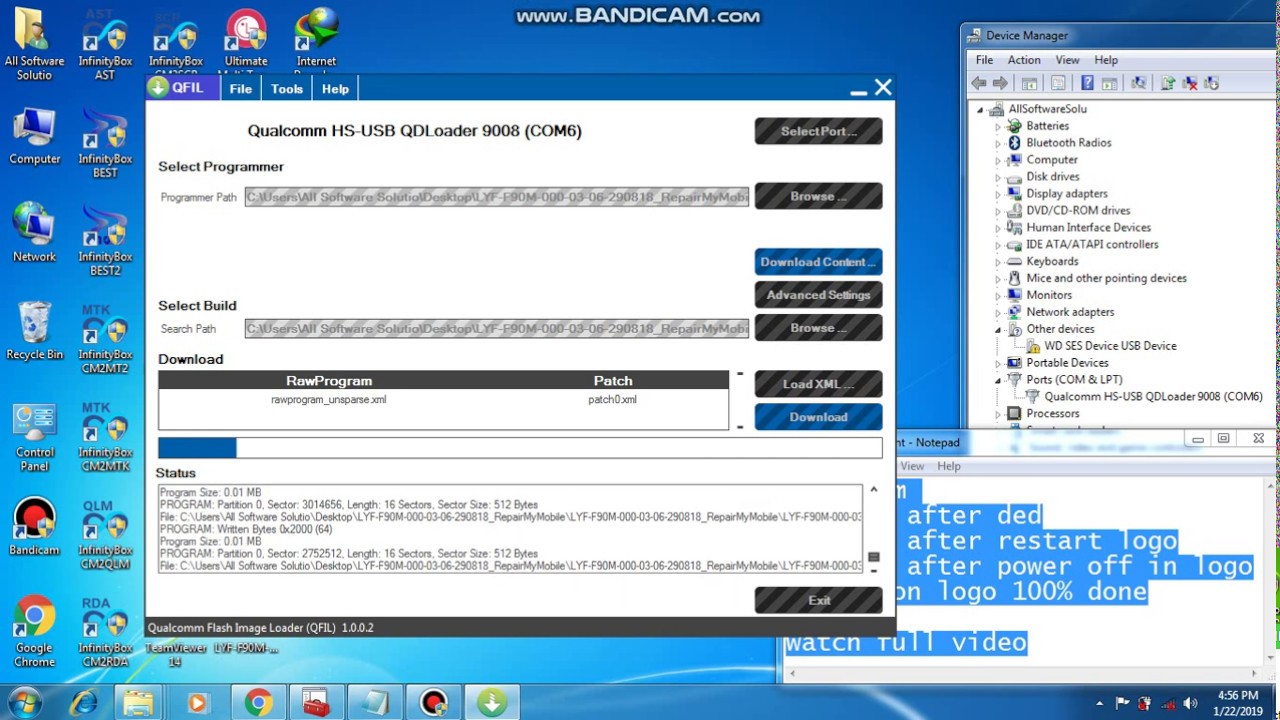 f90m flash after shutdown logo brick solution