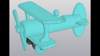 Видеоуроки Компас 3D V18 Сборка самолетика. 5 Главная ось, шасси, ось колеса Видеоуроки Компас 3D V18 Сборка самолетика. 5 Главная ось, шасси, ось колеса