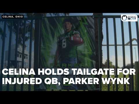 Celina Holds Tailgate for injured Parker Wynk