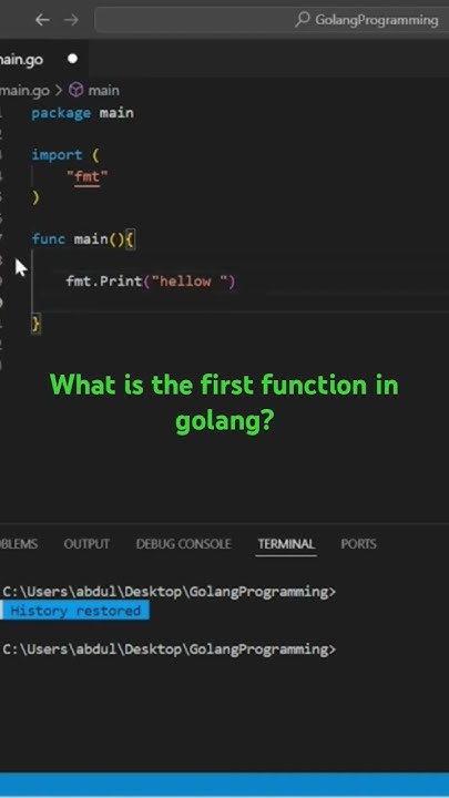 First Function in golang #basicsofgolang #codingforbeginners #functions ...