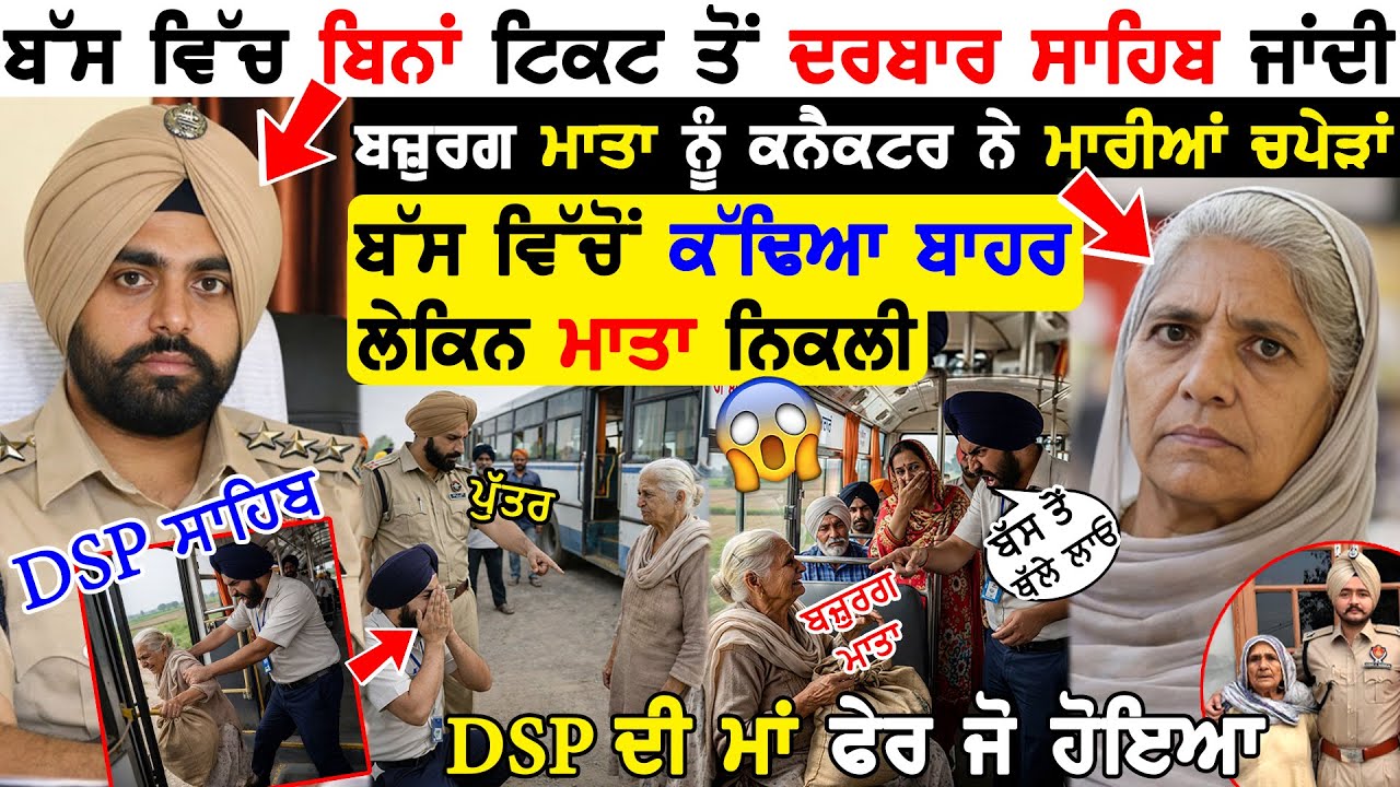 ਦਰਬਾਰ ਸਾਹਿਬ ਜਾਂਦੀ ਬਜ਼ੁਰਗ ਮਾਤਾ ਕੰਡਕਟਰ ਨੇ ਧੱਕੇ ਮਾਰ ਕੇ  ਬੱਸ ਵਿੱਚੋਂ ਕੱਢਿਆ ਬਾਹਰ ! ਮਾਤਾ ਨਿਕਲੀ D.S.P ਦੀ ਮਾਂ