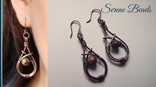 Wire wrapped drop Earring | Wire Earrings | Wire Wrapping