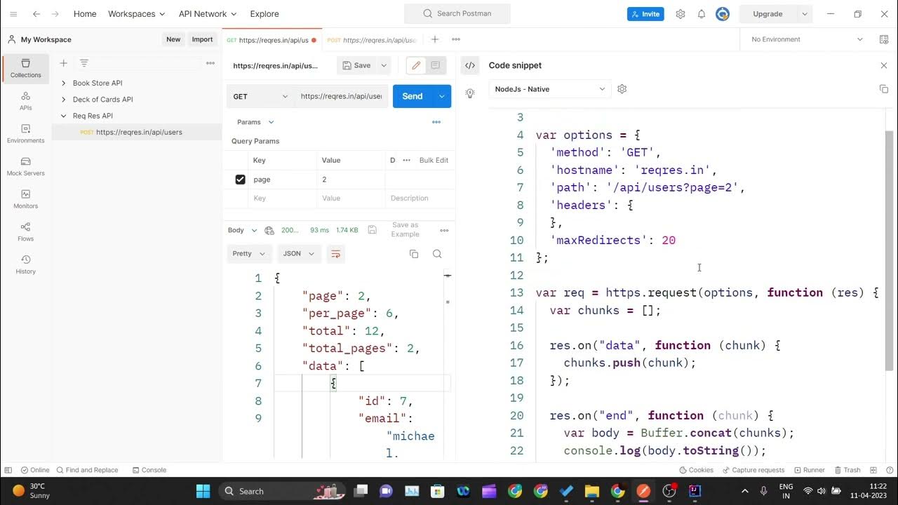 Postman Tutorials - Generating code snippets for different programming ...