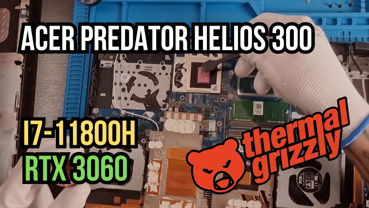Cleaning and Thermal Paste Replacement on Acer Predator Helios 300 Thermal Grizzly Kryonaut Extreme!