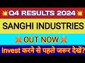 Sanghi industries q4 results  sanghi industries results  sanghi industries share latest news