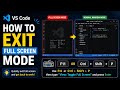 VS code - How To Exit Full Screen Mode | VScode - How To Exit Full Screen Mode |Hindi me #vscode