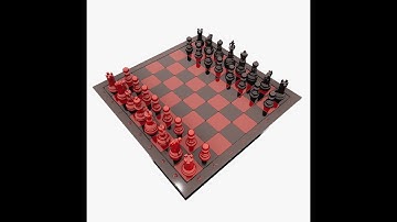 Zbrush Red Chess Set available at Turbosquid.com