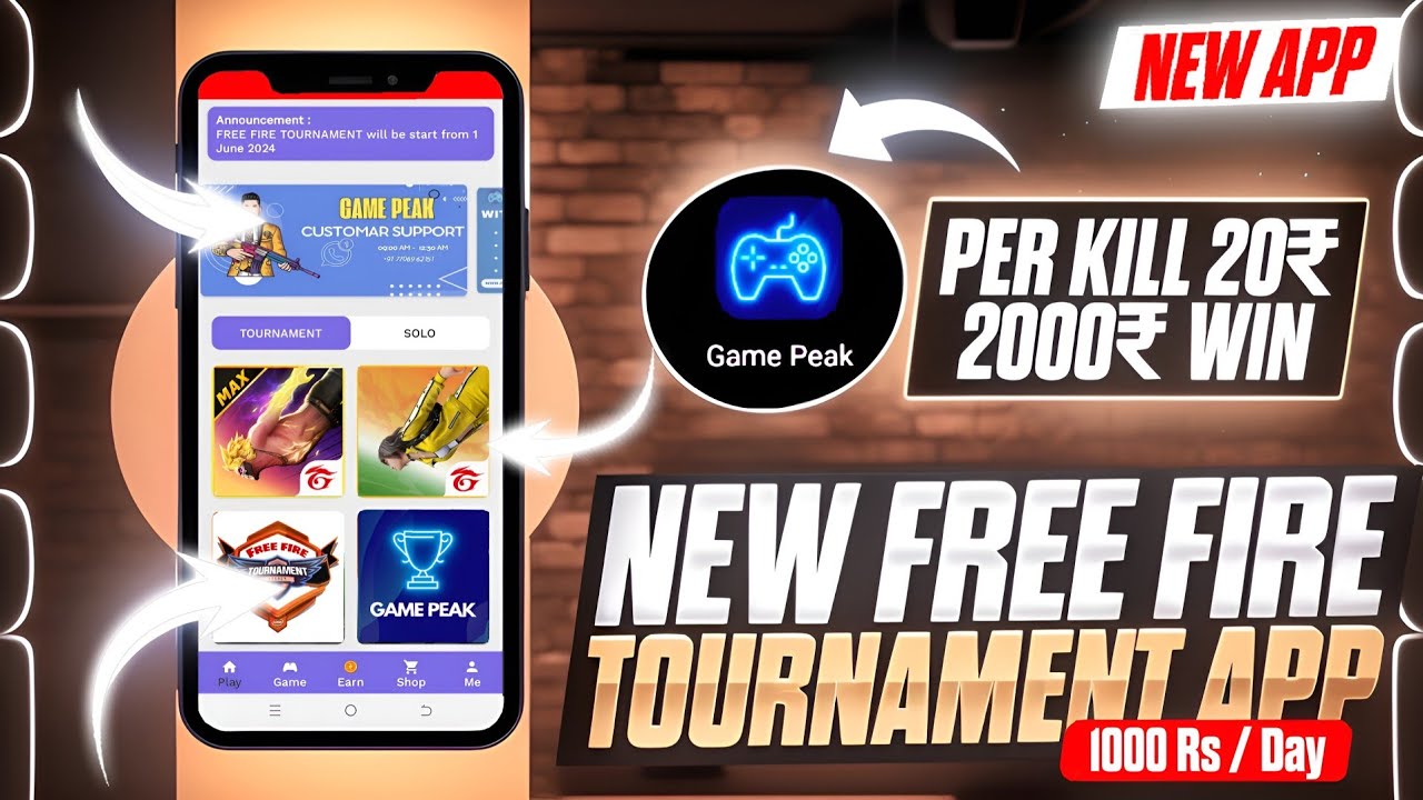 Game Peak New ESports App 🤑 Par Kill 20Rs ( Entry Only 10Rs ) 🏆 Free ...