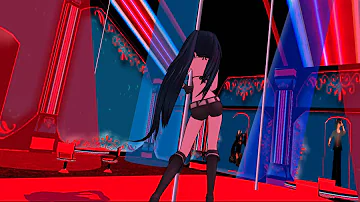 [MMD]Miku Black ★ Rock Shooter - Sexy Pole Dance