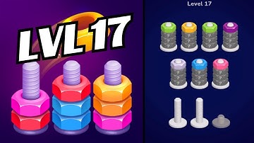 🏅 NUT SORT 🤪 Level 17 🧩 Gameplay Walkthrough - REMASTERED